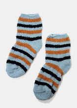 Load image into Gallery viewer, Fuzzy Striped Crew Socks