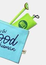 Load image into Gallery viewer, Re-Use Canvas Pouch - Good Human