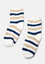 Load image into Gallery viewer, Fuzzy Striped Crew Socks
