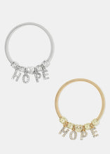 Load image into Gallery viewer, Rhinestone "HOPE" Charm Bracelet
