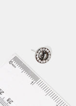 Load image into Gallery viewer, Rhinestone Circle "LOVE" Studs
