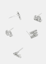Load image into Gallery viewer, Small Rhinestone Initial Earrings
