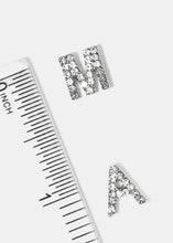 Load image into Gallery viewer, Small Rhinestone Initial Earrings
