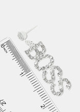 Load image into Gallery viewer, Rhinestone Studded "BOSS" Earrings
