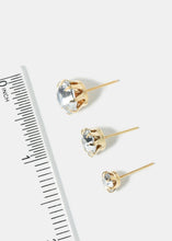 Load image into Gallery viewer, 15-Pair Rhinestone Stud Earrings
