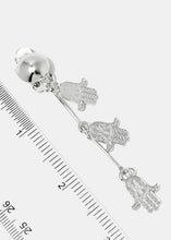 Load image into Gallery viewer, Clip-On Hamsa Hand Dangle Earrings
