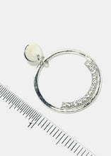 Load image into Gallery viewer, Hoop with Rhinestone Accents Earrings
