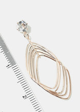Load image into Gallery viewer, Layered Diamond Shaped Dangle Earrings
