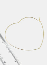Load image into Gallery viewer, Thin Heart Dangle Earrings
