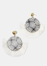 Load image into Gallery viewer, Retro Print Tassel Earrings
