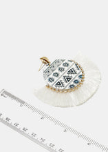 Load image into Gallery viewer, Retro Print Tassel Earrings
