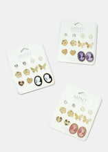Load image into Gallery viewer, 6-Pair Butterfly &amp; Cameo Earrings
