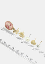 Load image into Gallery viewer, 6-Pair Butterfly &amp; Cameo Earrings
