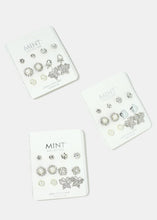Load image into Gallery viewer, 6-Pair Rhinestone Studded Butterfly Earrings
