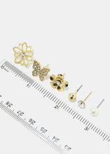 Load image into Gallery viewer, 6-Pair Butterfly &amp; Flower Earring Set
