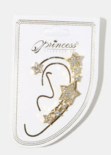 Load image into Gallery viewer, Rhinestone Star Cuff &amp; Stud Earrings
