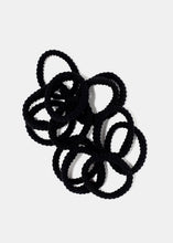 Load image into Gallery viewer, 12-Piece Black Ridged Hair Ties
