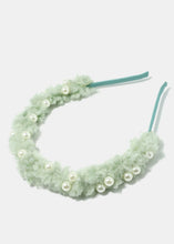 Load image into Gallery viewer, Pearl Studded Fuzzy Headband
