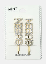 Load image into Gallery viewer, 2 Piece Rhinestone "QUEEN" Hair Pins
