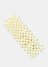 Load image into Gallery viewer, 2-Piece Pearl Hair Clip &amp; Hoop Earrings Set
