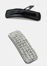 Load image into Gallery viewer, Rectangle Rhinestone Studded Hair Pin
