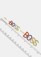 Load image into Gallery viewer, 2 Piece Multicolored "BOSS" Hair Pins
