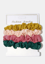 Load image into Gallery viewer, 4-Piece Multi Color Scrunchies
