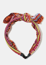 Load image into Gallery viewer, Retro Print Bow Knot Headband

