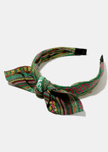 Load image into Gallery viewer, Retro Print Bow Knot Headband
