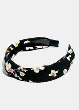 Load image into Gallery viewer, Flower Print &amp; Pearl Knot Headband

