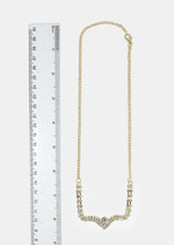 Load image into Gallery viewer, Gold Rhinestone Pointed Pendant Chain Necklace
