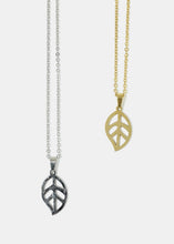 Load image into Gallery viewer, Leaf Pendant Chain Necklace
