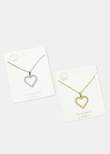 Load image into Gallery viewer, Heart Pendant Chain Necklace
