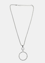 Load image into Gallery viewer, Rhinestone Double Circle Necklace

