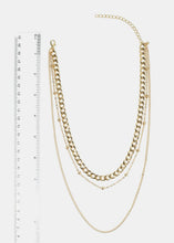 Load image into Gallery viewer, Thick Triple Chain Layered Necklace
