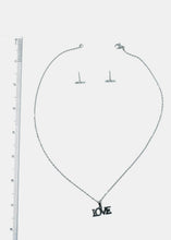 Load image into Gallery viewer, "LOVE" Necklace and Earrings Set
