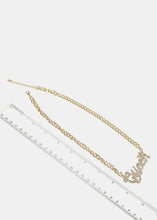 Load image into Gallery viewer, Rhinestone "QUEEN" Chain Necklace
