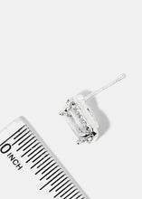 Load image into Gallery viewer, Rectangular Rhinestone Stud Earrings

